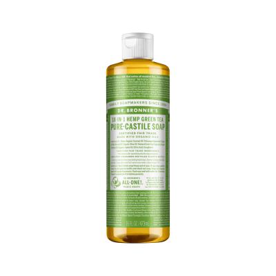 Dr. Bronner's Pure-Castile Soap Liquid (Hemp 18-in-1) Green Tea 473ml